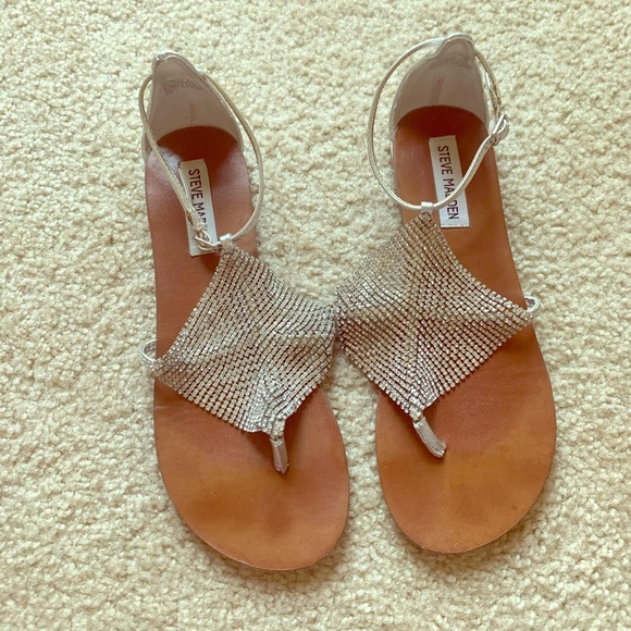 Steve Madden Jeweled Sandals Womens Size 6.5 - Picture 1 of 7